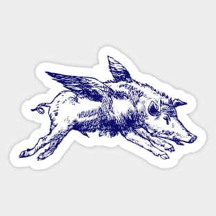 19th C. When Pigs Fly Sticker